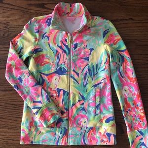 Lilly Pulitzer Zip-Up Sweatshirt Exotic Garden XS